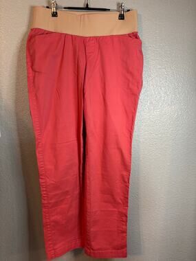 GAP MATERNITY BEST GIRLFRIEND PANTS SIZE 6 ORANGE CORAL STRETCH